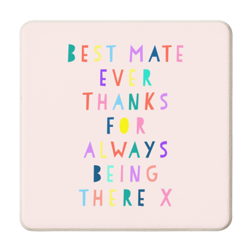 Best Mate Ever - personalised beer coaster by Adam Regester