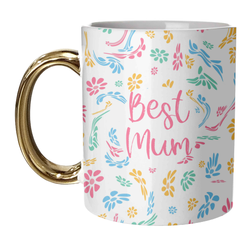 Best Mum Pattern Design - unique mug by Lisa Wardle
