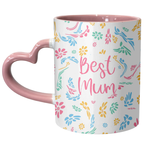 Best Mum Pattern Design - unique mug by Lisa Wardle