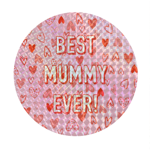 Best Mummy Ever! (heart pattern) - Circle Sticker by Adam Regester