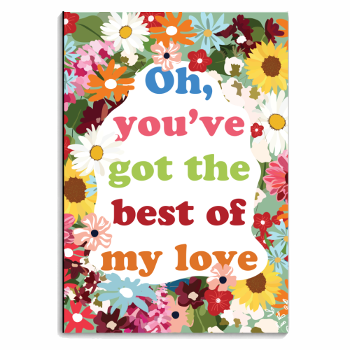 Best of my Love - personalised A4, A5, A6 notebook by Niamh McKeown