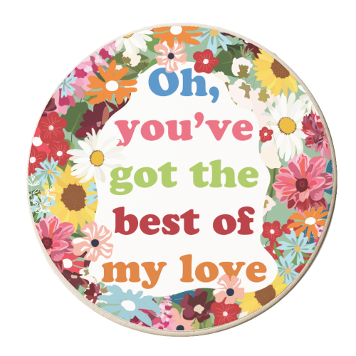 Best of my Love - personalised beer coaster by Niamh McKeown