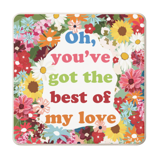 Best of my Love - personalised beer coaster by Niamh McKeown