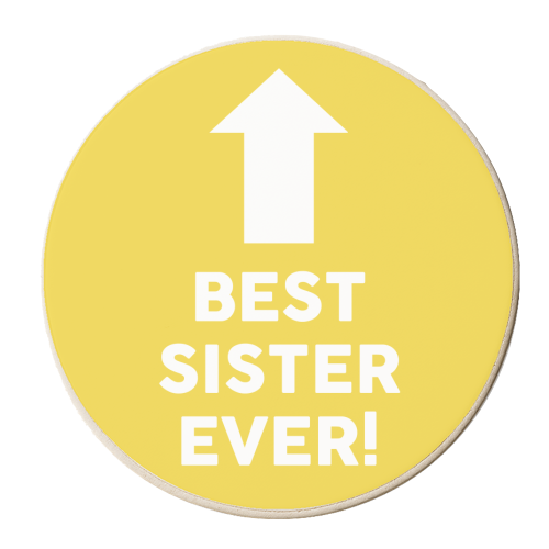 BEST SISTER EVER! - personalised beer coaster by AP