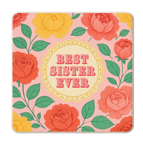 Best Sister Ever - personalised beer coaster by Lilly Rose