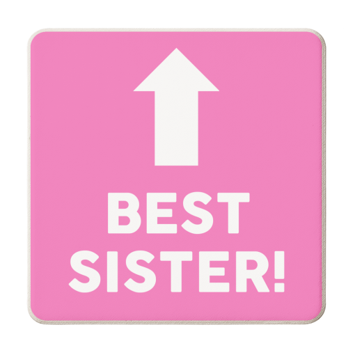 BEST SISTER! - personalised beer coaster by AP