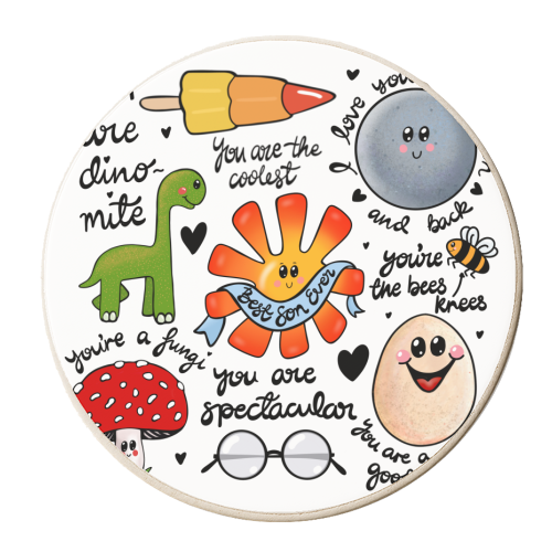 Best son ever - personalised beer coaster by PixieDrew