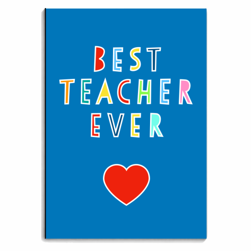 Best Teacher Ever (blue version) - personalised A4, A5, A6 notebook by Adam Regester