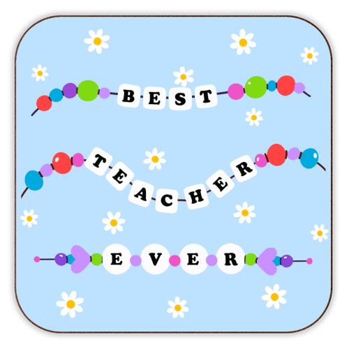 Best Teacher Ever - personalised beer coaster by Lilly Rose
