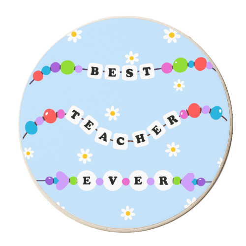 Best Teacher Ever - personalised beer coaster by Lilly Rose