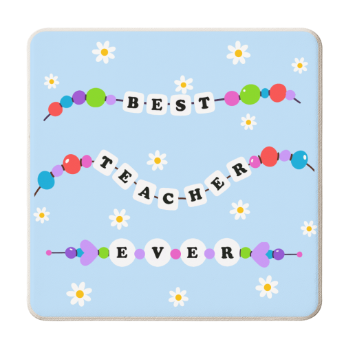 Best Teacher Ever - personalised beer coaster by Lilly Rose