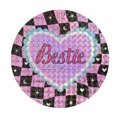Bestie - Circle Sticker by Lilly Rose