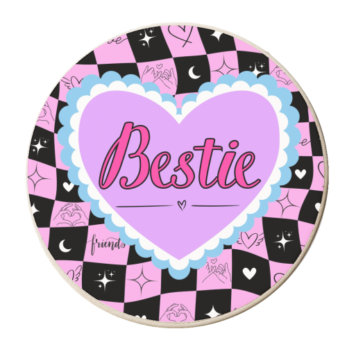 Bestie - personalised beer coaster by Lilly Rose