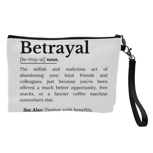Betrayal Definition Funny Version - pretty makeup bag by timsal shol