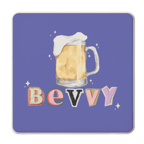 Bevvy!! - personalised beer coaster by The Yellow Box