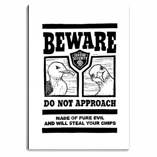 Beware the Evil Seagulls - personalised A4, A5, A6 notebook by Vicky Day