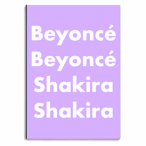 Beyoncé Beyoncé Shakira Shakira - personalised A4, A5, A6 notebook by Card and Cake