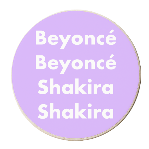 Beyoncé Beyoncé Shakira Shakira - personalised beer coaster by Card and Cake
