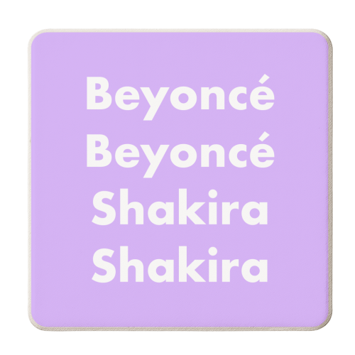 Beyoncé Beyoncé Shakira Shakira - personalised beer coaster by Card and Cake