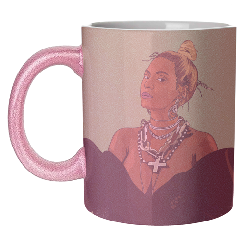Beyonce Collection - unique mug by Catherine Critchley.