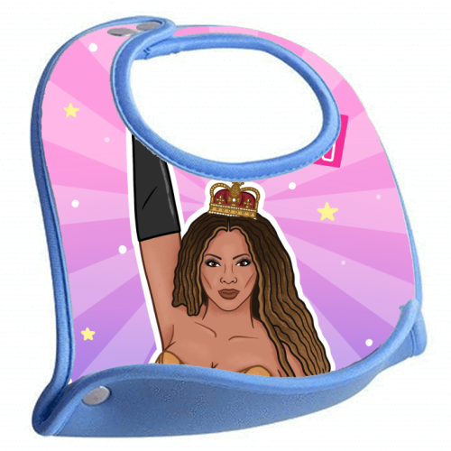 Beyoncé Queen - feeding bib by Loren Grosvenor