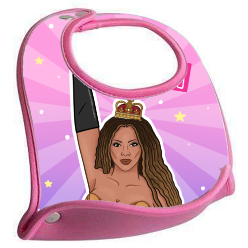 Beyoncé Queen - feeding bib by Loren Grosvenor