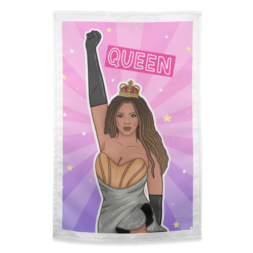 Beyoncé Queen - funny tea towel by Loren Grosvenor