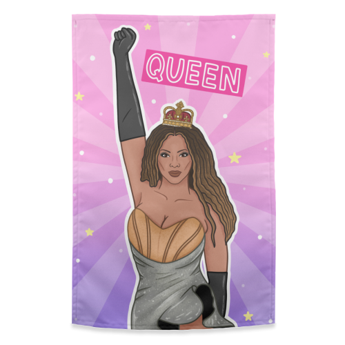 Beyoncé Queen - funny tea towel by Loren Grosvenor