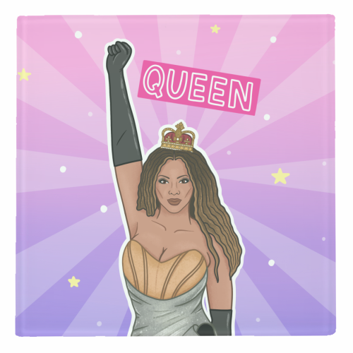 Beyoncé Queen - personalised beer coaster by Loren Grosvenor
