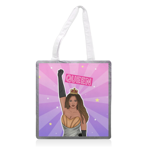 Beyoncé Queen - printed canvas tote bag by Loren Grosvenor