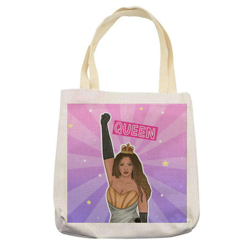 Beyoncé Queen - printed canvas tote bag by Loren Grosvenor