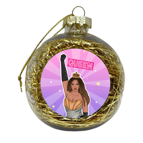 Beyoncé Queen - xmas bauble by Loren Grosvenor