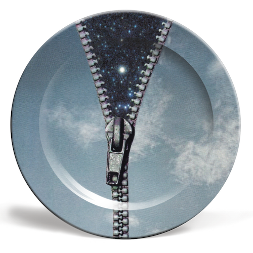 Beyond The Seams - ceramic dinner plate by OhMC! Designs