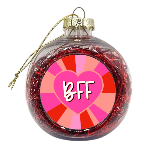 BFF ( Best Friend Forever) Love Heart - xmas bauble by Adam Regester