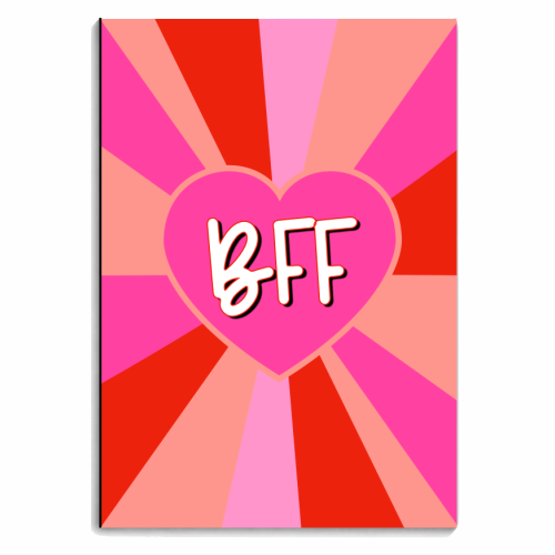 BFF ( Best Friend Forever) Love Heart - personalised A4, A5, A6 notebook by Adam Regester