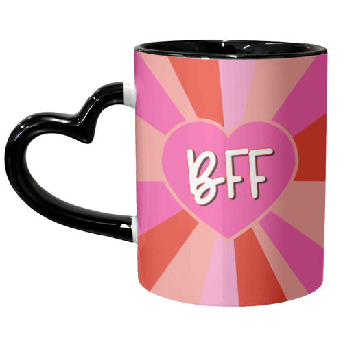 BFF ( Best Friend Forever) Love Heart - unique mug by Adam Regester