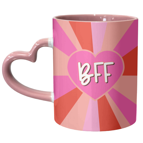 BFF ( Best Friend Forever) Love Heart - unique mug by Adam Regester