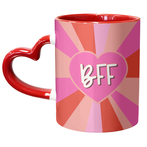 BFF ( Best Friend Forever) Love Heart - unique mug by Adam Regester