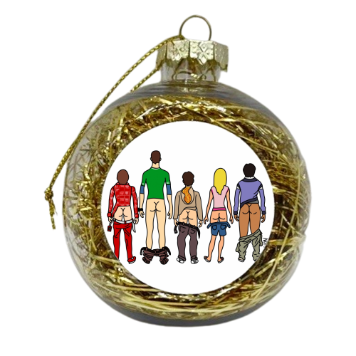 Big Bang Theory Butts - xmas bauble by Notsniw Art