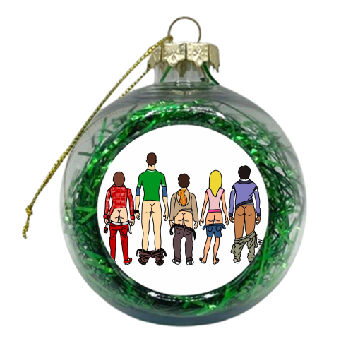 Big Bang Theory Butts - xmas bauble by Notsniw Art