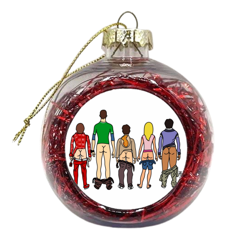 Big Bang Theory Butts - xmas bauble by Notsniw Art