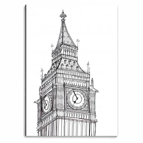 Big Ben Drawing - personalised A4, A5, A6 notebook by Adam Regester