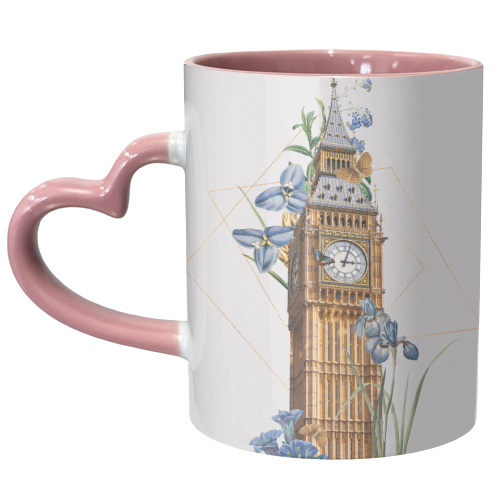Big ben in bloom - unique mug by Larissa Grace