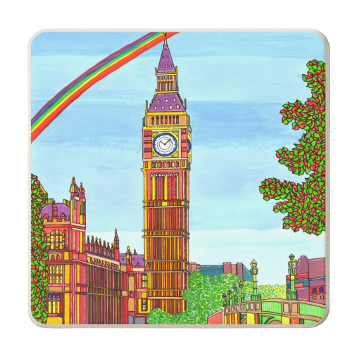 BIG BEN - personalised beer coaster by Julie Littler