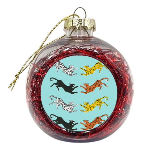 Big Cats - xmas bauble by Yazmin Brooks