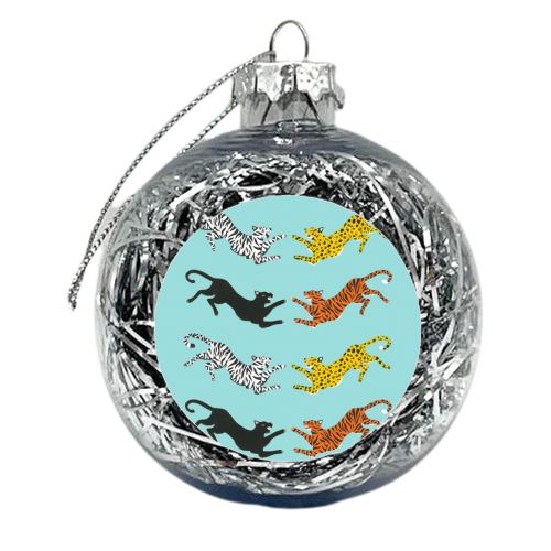 Big Cats - xmas bauble by Yazmin Brooks