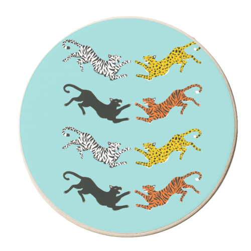 Big Cats - personalised beer coaster by Yazmin Brooks