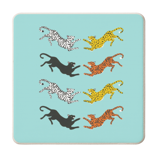 Big Cats - personalised beer coaster by Yazmin Brooks