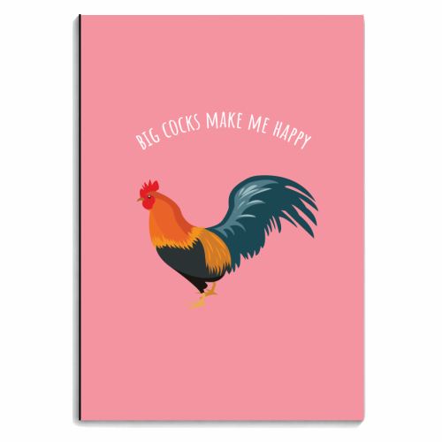Big Cocks Make Me Happy - personalised A4, A5, A6 notebook by Laura Lonsdale