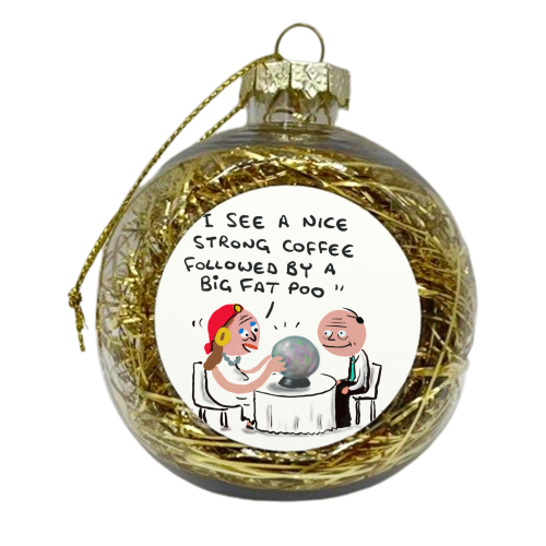 Big Fat Poo - xmas bauble by David Black